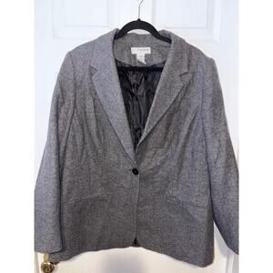 Sag Harbor women’s plus size classic single button 100% wool blazer size 18W